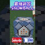 【Minecraft】マイクラ最強武器『雪玉』 The strongest weapon snowball #minecraft #マイクラ #minecraftshorts #shorts