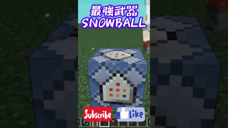 【Minecraft】マイクラ最強武器『雪玉』 The strongest weapon snowball #minecraft #マイクラ #minecraftshorts #shorts