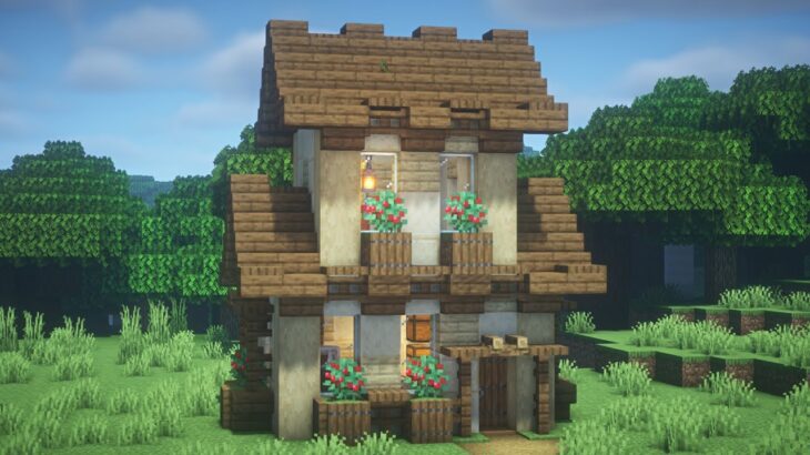【マインクラフト】小さなかわいい家の作り方【Minecraft】How to Build a Small House【マイクラ建築】