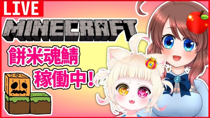 【Minecraft】餅米魂塔の建材収集と建築！まったりマイクラ♪【VTuber】