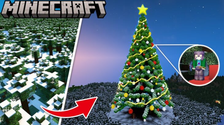 【マイクラ】サバイバルで超巨大クリスマスツリーを作ってみた【効率を極めるサバイバル】Part27