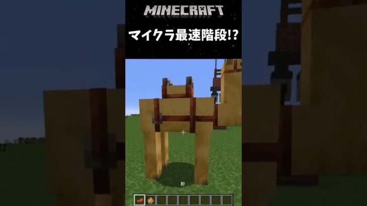 【マイクラ】マインクラフトで最速の階段！？ #Shorts マインクラフト 1.20 ラクダ アップデート アプデ 建築