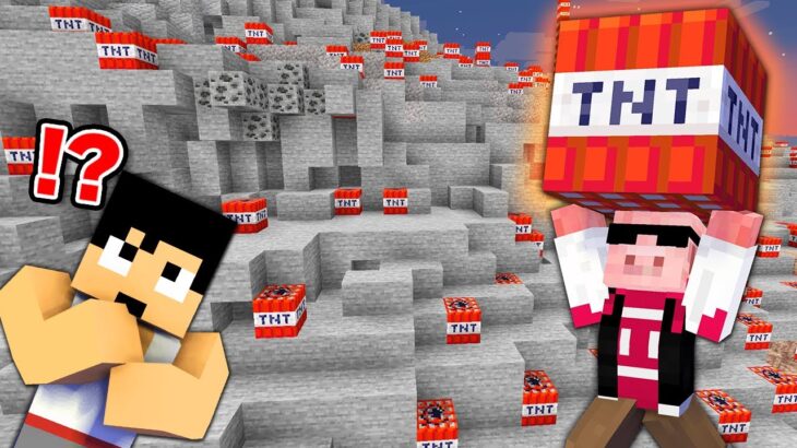 【マイクラ建築】カズさんワールドの地形をTNTで大爆破計画！？ #74【マイクラ】【MENワールド2022】