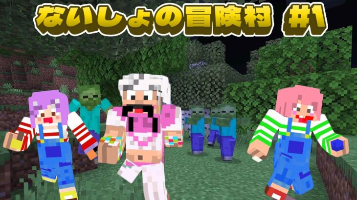 マイクラでないしょの冒険村作ります！！初めてのサバイバル生活がめちゃくちゃすぎ～＞＜＃１himawari-CH