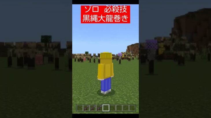 【コマンド簡単】ワンピースに出てくるゾロの必殺技黒縄大龍巻を再現したスイッチマイクラ【マインクラフト統合版】