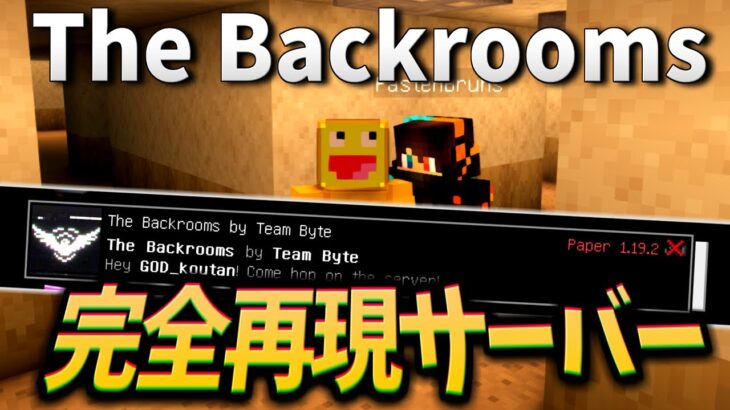 Backroomsを完全再現したサーバーがマジで凄すぎた!!-マインクラフト【Minecraft】【The Backrooms】