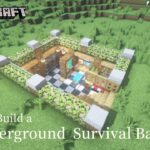 Minecraft 建築：長形地下基地！│How to build a  Underground  survival base【秘密himitsu】마인크래프트 건축│マイクラ建築│【生存小屋】#38