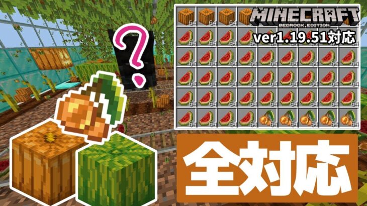 【アイツ式】『全自動カボチャ・スイカ・グローベリー収穫機』が完成しました【マイクラ統合版】【ゆっくり実況】