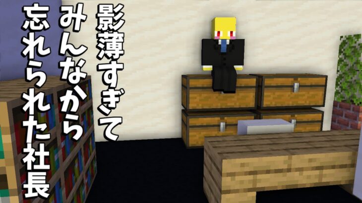 影薄すぎてみんなから忘れられた社長【マイクラ】