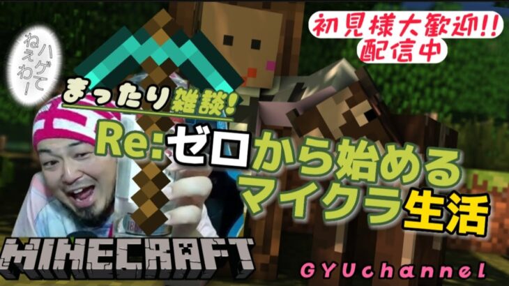 【初見様大歓迎!!!】【#マインクラフト】 037　まったりマイクラ雑談多めです！　#ライブ　#マイクラ実況 　#参加型