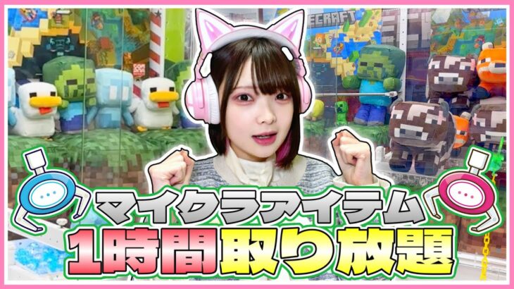 クレーンゲームでマイクラアイテムを1時間取り放題した結果…！？【マイクラ / マインクラフト / Minecraft】【たまちゃん】
