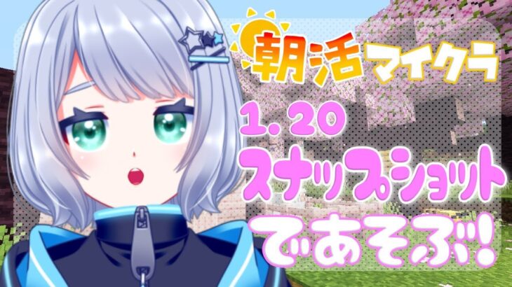 【 マイクラ / 朝活 】桜！考古学！ 1.20スナップショットで遊びたい！🌸【 Vtuber/星海なお 】