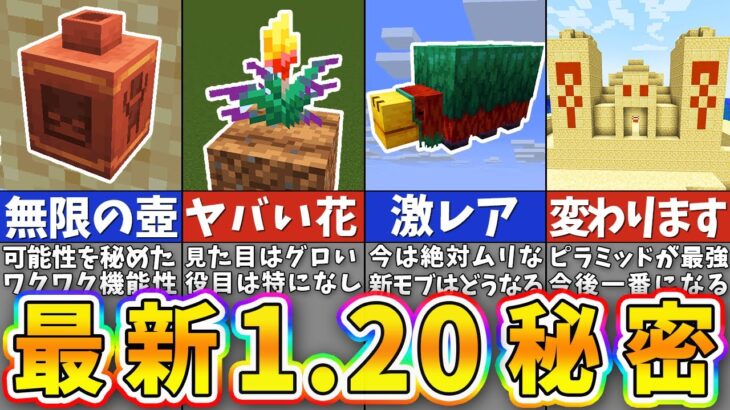 【マイクラ1.20】誰も想像できなかった最新1.20アップデートの秘密１０選【まいくら・マインクラフト】