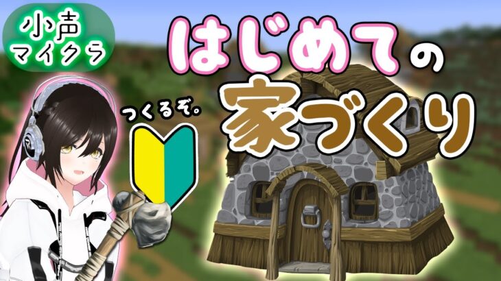 【小声マイクラ】起動2日目のマイクラ初心者がまったり家を作る配信！【Minecraft】