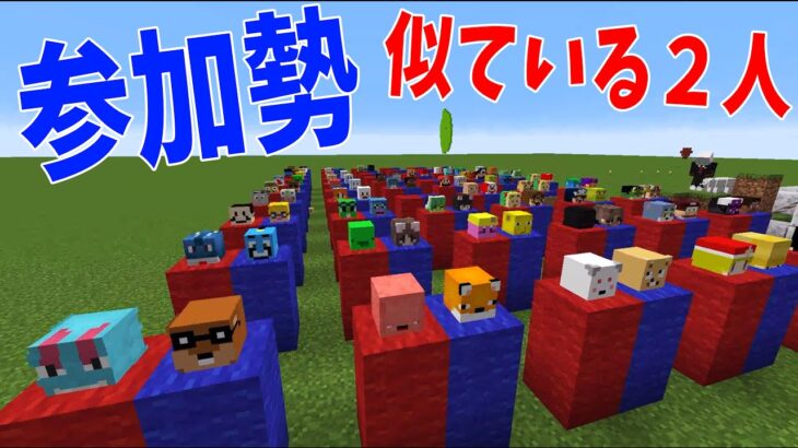 50人クラフト参加勢で似ている2人組を探そう企画 – マインクラフト【KUN】