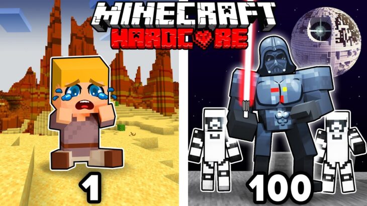 I Survived 100 DAYS as DARTH VADER in HARDCORE Minecraft!