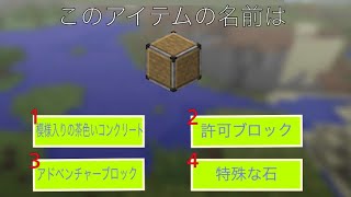 【Minecraft】アイテム名クイズ！ (統合版コマンドアイテム)