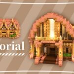 Minecraft : How To Build a Round Roof Cute House | マイクラ建築：丸い屋根の可愛いお家の作り方 | Tutorial | Survival