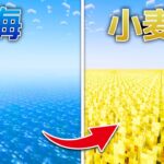 サバイバルで海を小麦畑に変えてみた【マイクラ】Part30