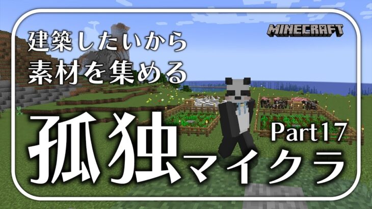 【マインクラフト】漠然とした建築欲とほぼ何も知らないパンダのマイクラ【ちゃむ/Vtuber】part17