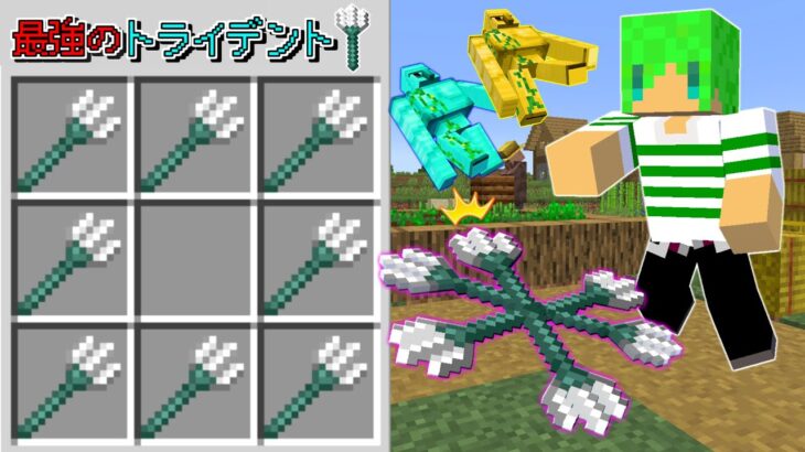 【マインクラフト】改造したゴーレムを召喚できる『最強のトライデント』がとんでもなかった…