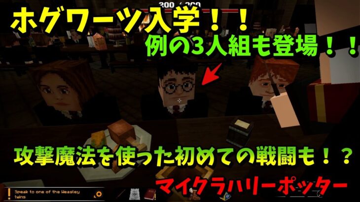 【マイクラ】マイクラでホグワーツレガシー⁉新魔法を2種類も習得！ハリーポッター達も登場 part2