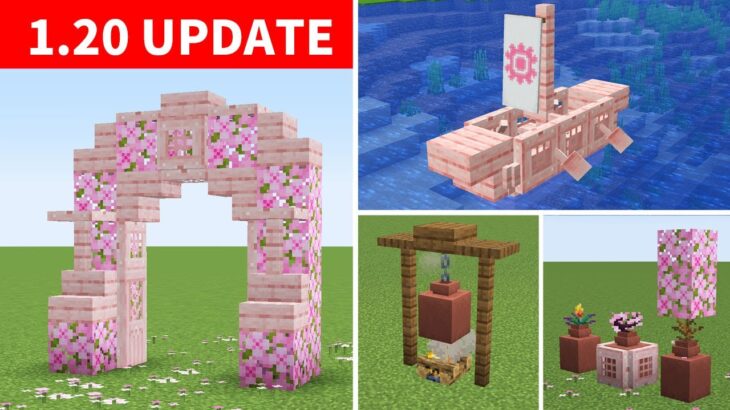 Minecraft: 1.20 Update Build Hacks & Ideas! | 1.20アップデートの桜で作れる簡単ミニ建築