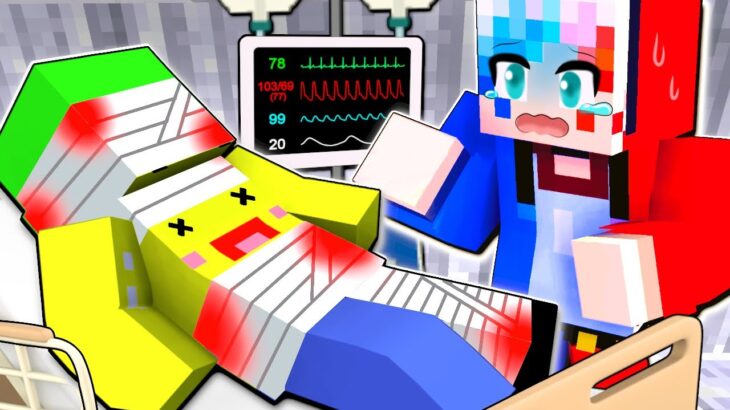 【命の危機⁉️😨】大怪我した友達を救うマインクラフト😱【マイクラ Minecraft】ぽっぴんず