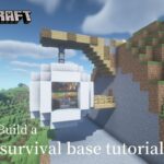 Minecraft 建築：吊掛在空中的生存基地！│How to build a survival base tutorial【秘密himitsu】마인크래프트 건축│マイクラ建築│【生存小屋】#49
