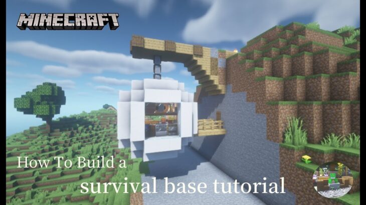Minecraft 建築：吊掛在空中的生存基地！│How to build a survival base tutorial【秘密himitsu】마인크래프트 건축│マイクラ建築│【生存小屋】#49