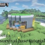 Minecraft 建築：簡單小型現代版生存基地！│How to build a survival base tutorial【秘密himitsu】마인크래프트 건축│マイクラ建築│【生存小屋】#50