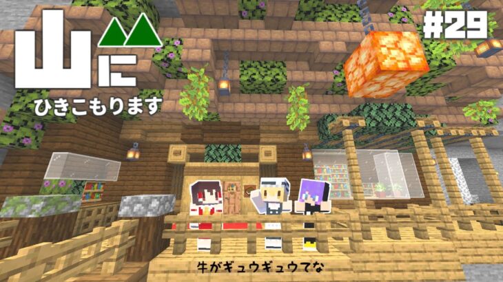 【Minecraft】山にひきこもります。part29～渓谷村の本屋さん【マインクラフト・まいくら・マイクラ】【ゆっくり実況】