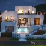 おしゃクラ！Part129 モダンハウスを２棟建てました！ (Minecraft) / OSHACRA I Built Two Modern Houses!