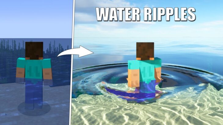 Realistic Minecraft: Mesmerizing Water Ripple Physics in Action! Physics Mod – 4K