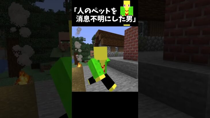 人のペットを消息不明にした男【マイクラ】＃Shorts