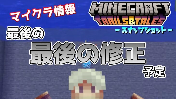 【マイクラ情報】Ver1.19.4 最後の最後の修正!! Java版マインクラフト・リリース候補2 今後のアップデート情報