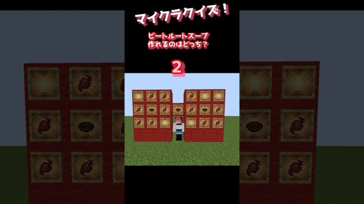 【マイクラクイズ】ビートルートスープが作れるのはどっち？【マイクラ】【minecraft】【ゲーム実況】【vtuber】　#shorts