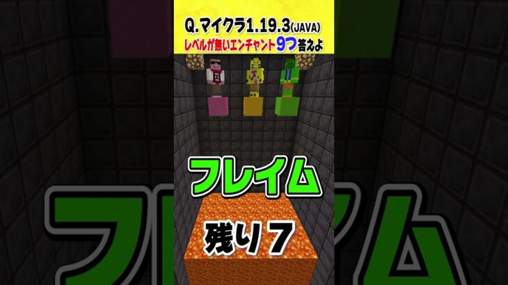 あなたはわかる？マイクラのエンチャントを答えろ！#shorts #マインクラフト