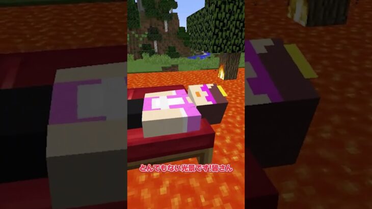 朝起きたら周りがマグマだらけドッキリｗｗ【マイクラ・マインクラフト】#shorts