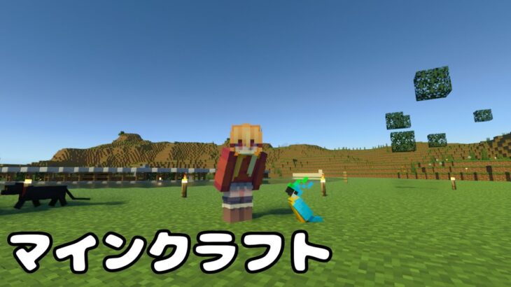 【マインクラフト】オウムの家の周りを建築したい