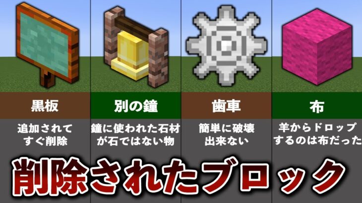 削除されてしまったブロック14選【ゆっくり解説】