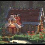 【Minecraft】小さなサバイバルハウス　赤い屋根でオシャレに！マインクラフト建築