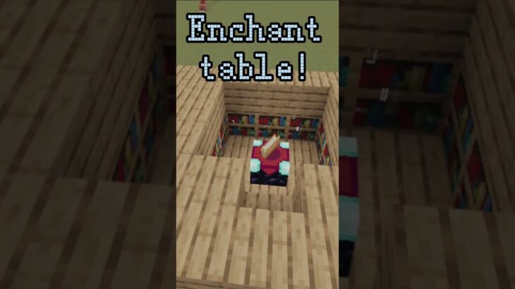 【Minecraft】魔法使いっぽい隠しエンチャント台 Hidden Enchant Table #minecraftshorts #マイクラ #Minecraft #ハリーポッター #shorts