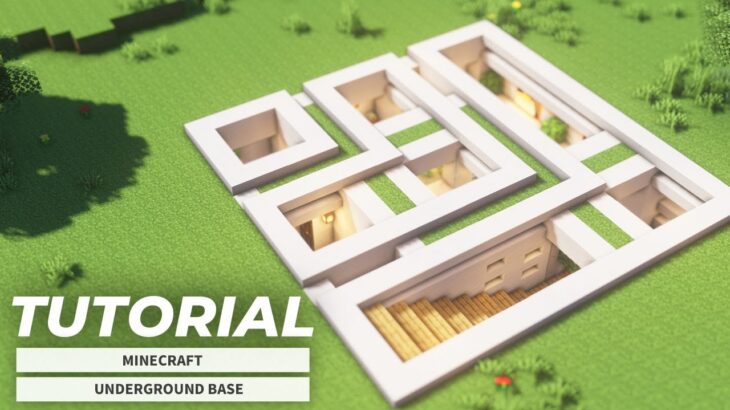 Minecraft: How To Build an Modern Underground Base | モダンな地下基地の作り方(サバイバル建築)