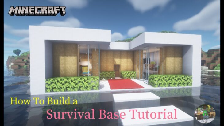 Minecraft 建築：簡單現代版生存基地！│How to build a survival base tutorial【秘密himitsu】마인크래프트 건축│マイクラ建築│【生存小屋】#51