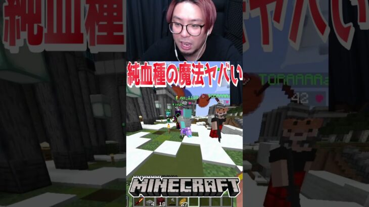 マイクラの人気マップでコマンド同等の魔法を使う純血種族がヤバ過ぎたSkyBlessing#shorts 【マインクラフト マイクラ 実況】