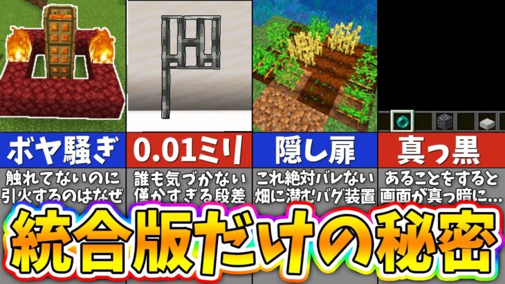 【マイクラ】統合版に隠された衝撃の裏技＆小ネタ１２選【まいくら・マインクラフト】