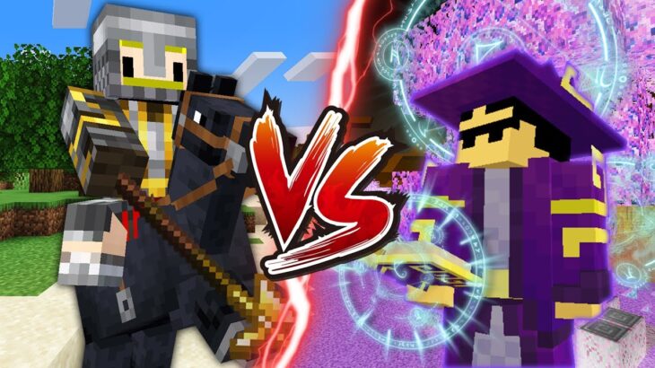 【マイクラ】戦士 vs 魔法使い！エンドラ討伐対決！