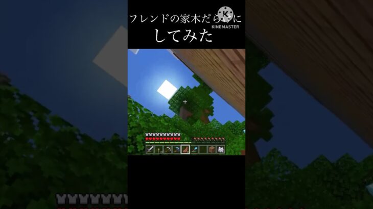 フレンドの家木だらけにしてみたww #マインクラフト #マイクラ #統合版 #荒らし#ドッキリ