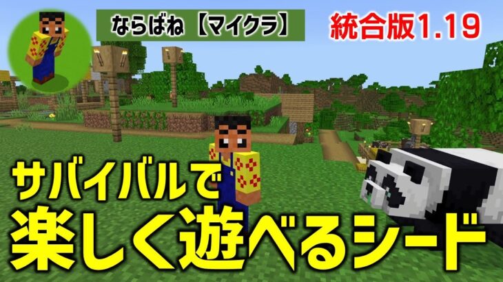 【マイクラ1.19シード紹介】驚愕！初期スポ周辺だけで遊べる！お宝の山！～神シード！ No.037 【統合版1.19.83】